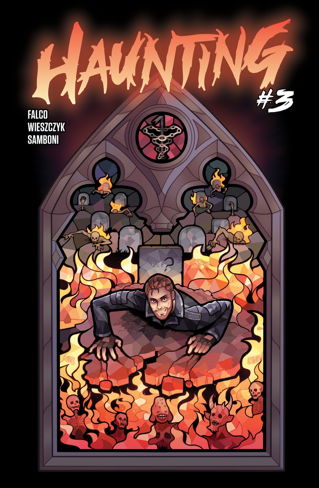 HAUNTING #3 "Stained Glass" Variant by Longestdistance Cover B