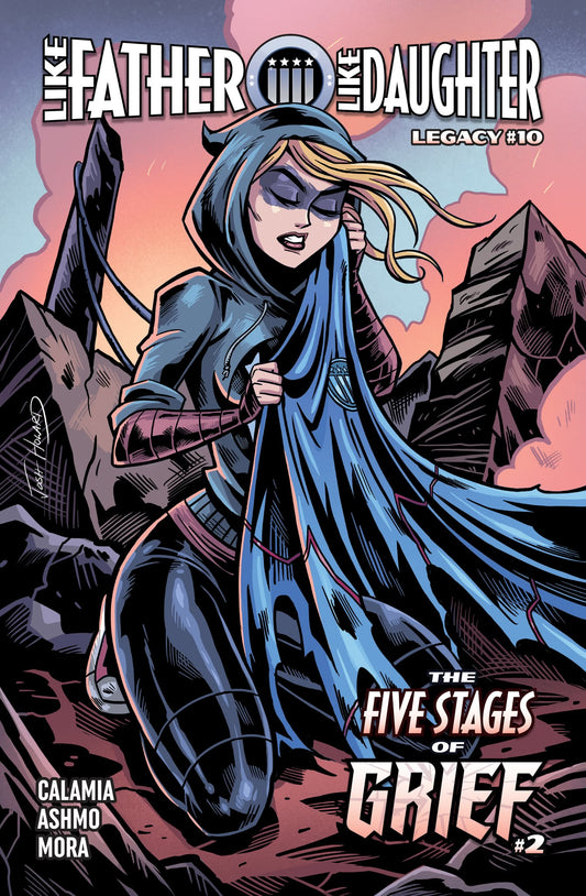 Like Father, Like Daughter: The Five Stages of Grief #2 - “Death of Superman” Homage Cover C by Josh Howard