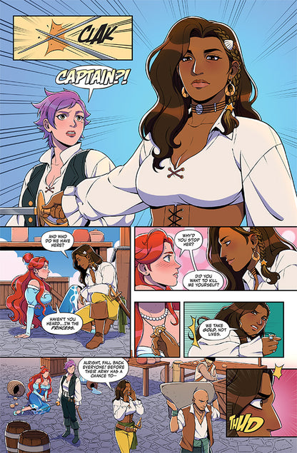 The Little Mermaid & The Pirate Queen #1 (SFW) - "Pirate Vs Princess" Rafi de Sousa Cover B