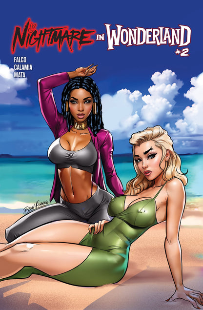 Nightmare in Wonderland #2 (18+) "Wonderland Beach Day (Clothed)" Brian Miroglio Cover E