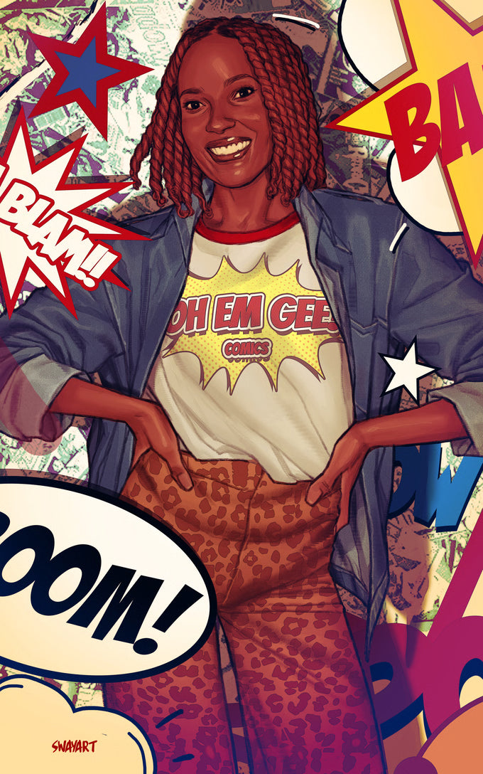 The Comic Shop: The Comic - "OH EM GEE, I'm in a Comic" Sway Cover D